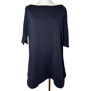 COS Navy Long Tunic Top